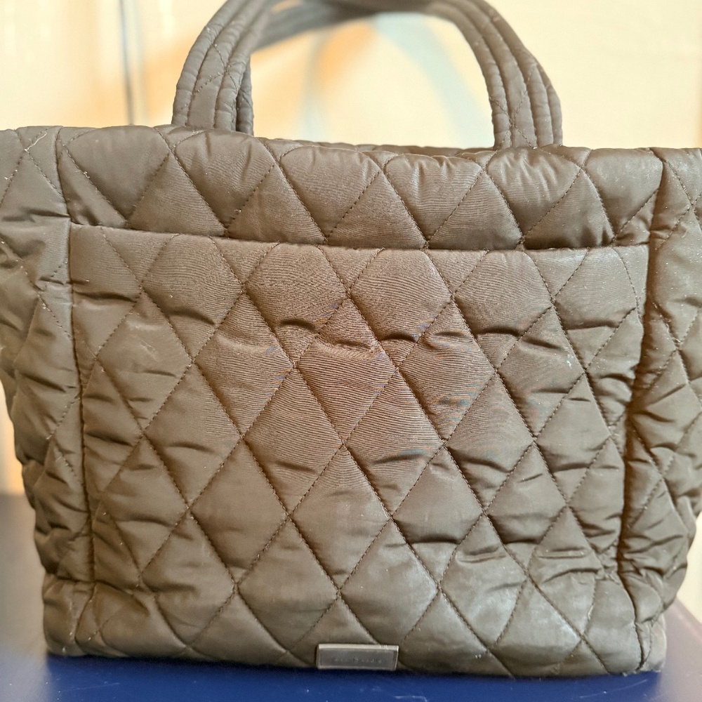 Vera Bradley Quilted Laptop Bag in Taupe